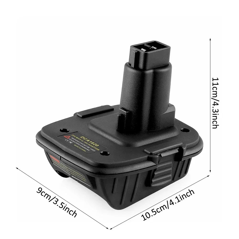 DCA1820 Battery Adapter: DeWalt 20V to 18V NiCd/NiMH Battery Adapter Babs black China Mainland