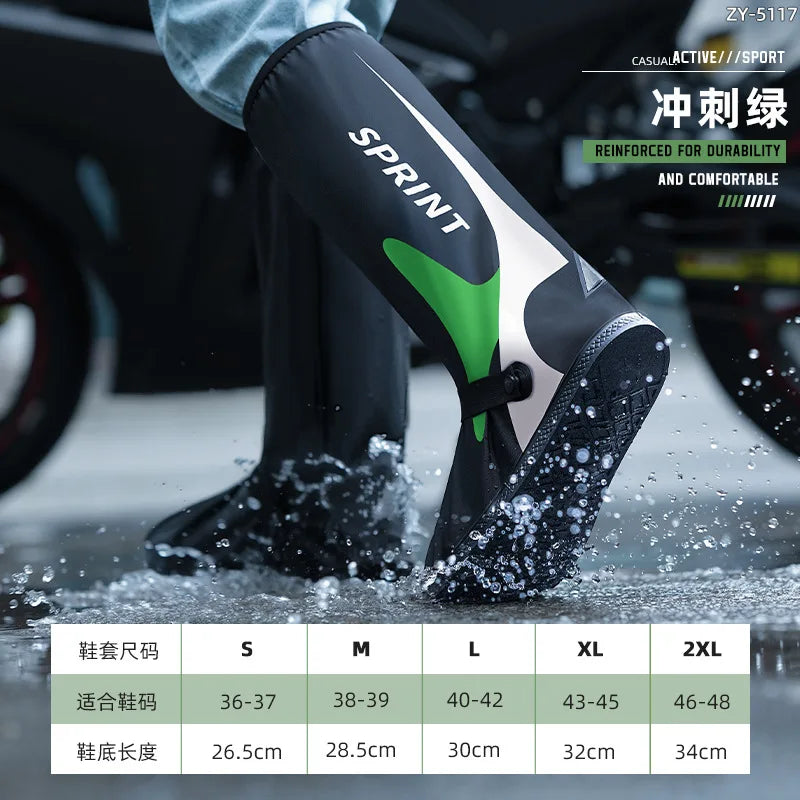 PVC Waterproof Cycling Overshoes Anti-Slip Rain Boot Covers Waterproof Overshoes Babs green S