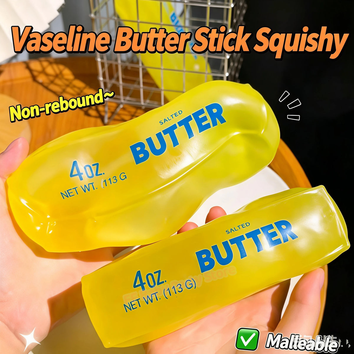 Butter Stick Squishy Fidget Toy – Moldable Squeeze Sensory Toy Squishy Fidget Toy Babs