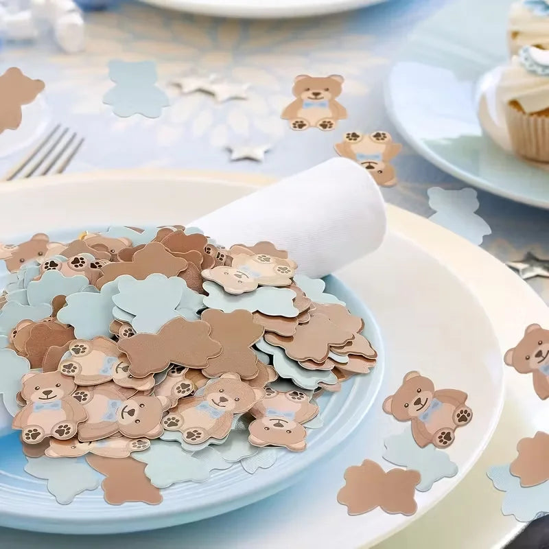 100pcs Teddy Bear Paper Confetti – Baby Shower & Party Decor Party Confetti Babs