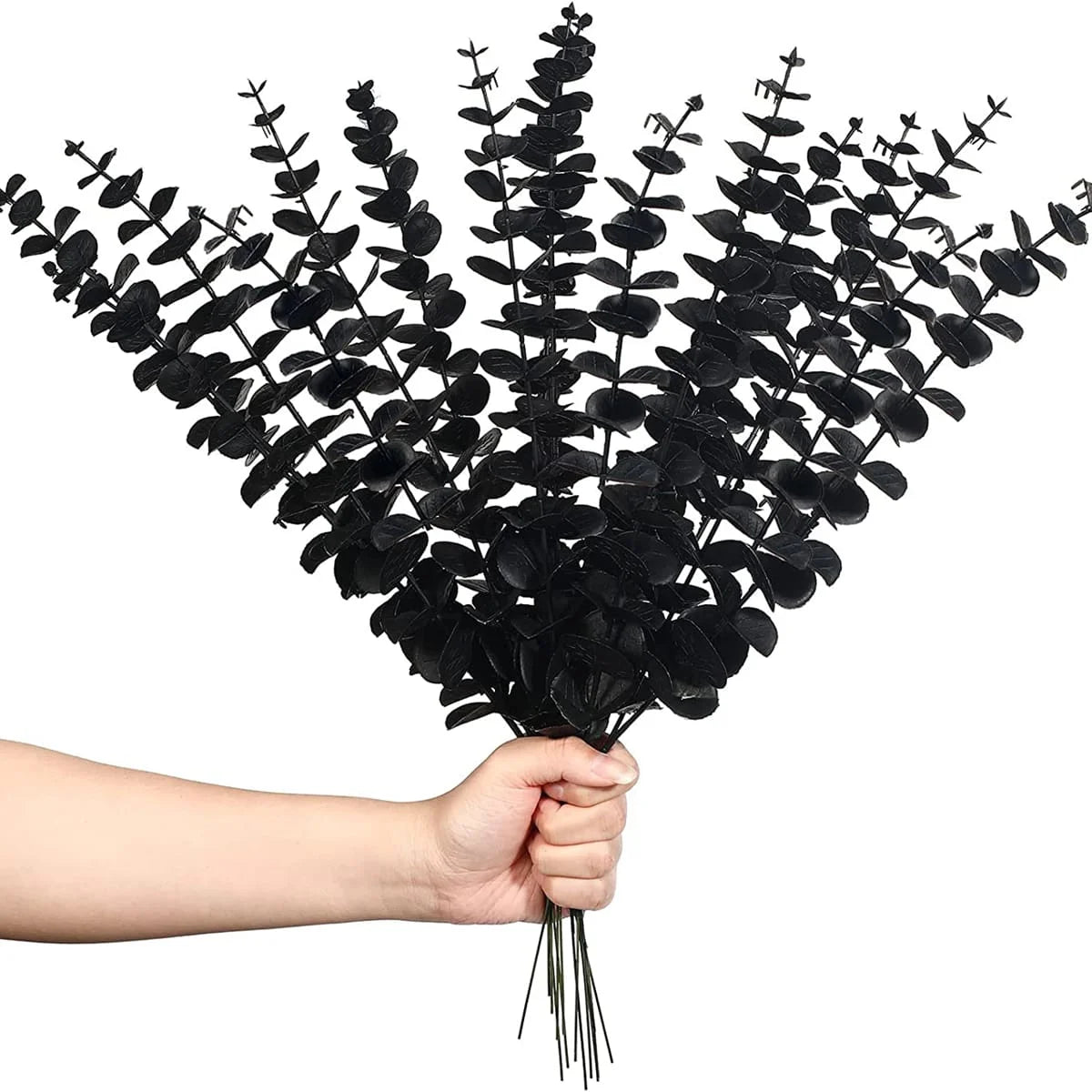 Artificial Eucalyptus Leaves Fake Plants – Wedding & Home Decor Artificial Leaves Babs black 100pcs