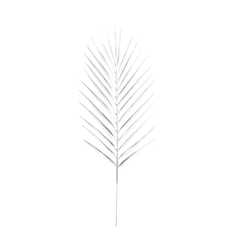 Artificial Tropical Palm Leaves 5pcs – Faux Plant Décor Artificial Plant Décor Babs Silver 5 pcs