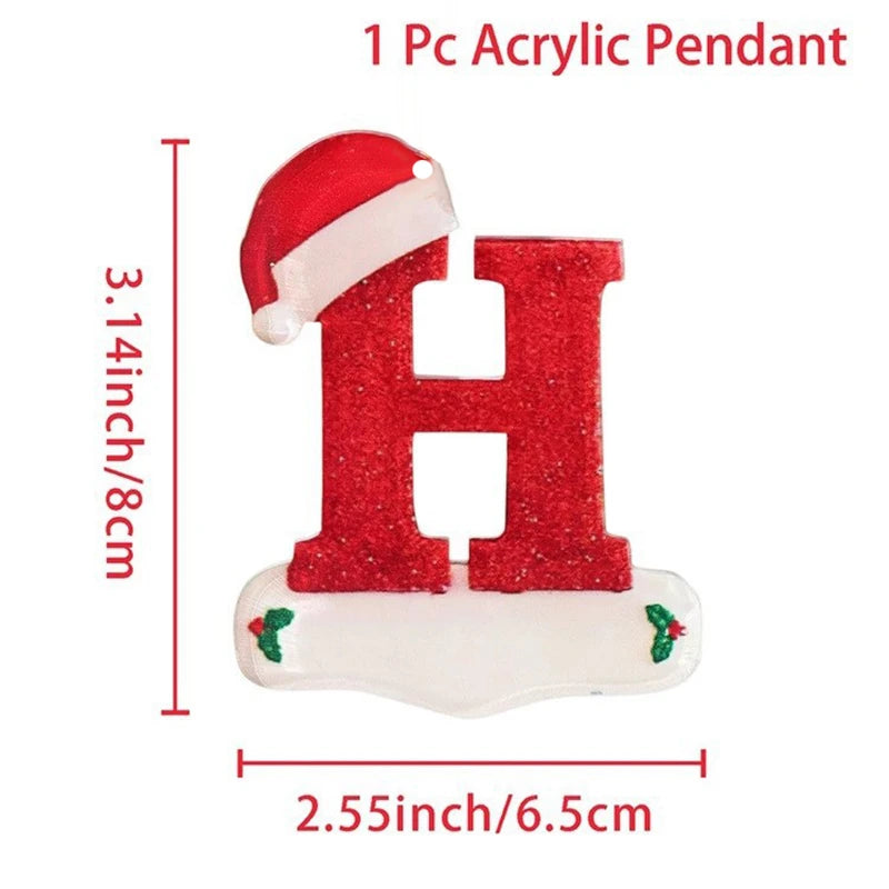 Christmas Acrylic Letter Pendants – Xmas Tree Ornaments 2024
