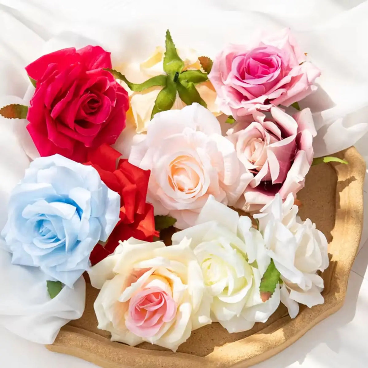 Silk Rose Artificial Flower Heads – Wedding & Home Décor Artificial Silk Flowers Babs