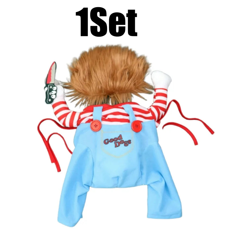 Dog Halloween Doll Costume – Funny Outfit for Small & Medium Pets Pet Halloween Costume Babs 1Set XL