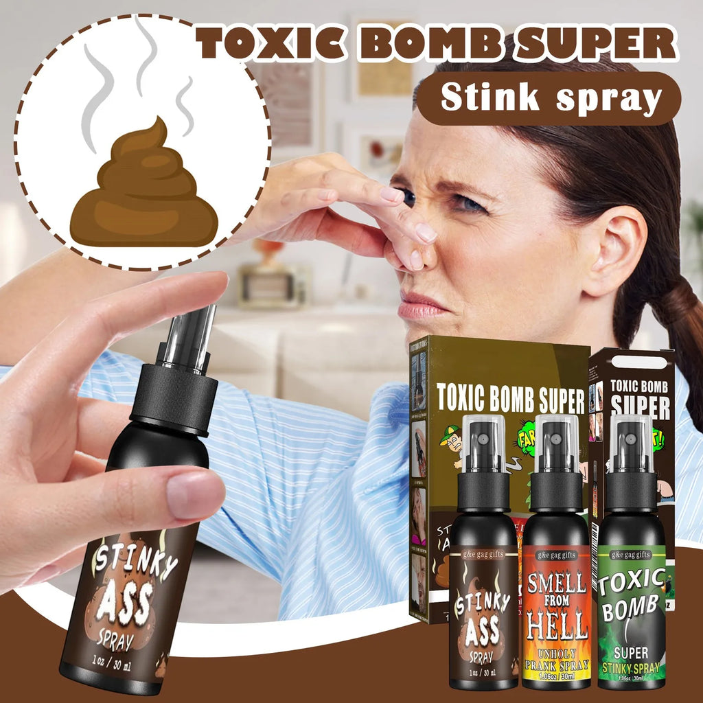 3-Pack Liquid Fart Spray Stink Bomb Prank Gag Gift Set Novelty Prank Spray Babs