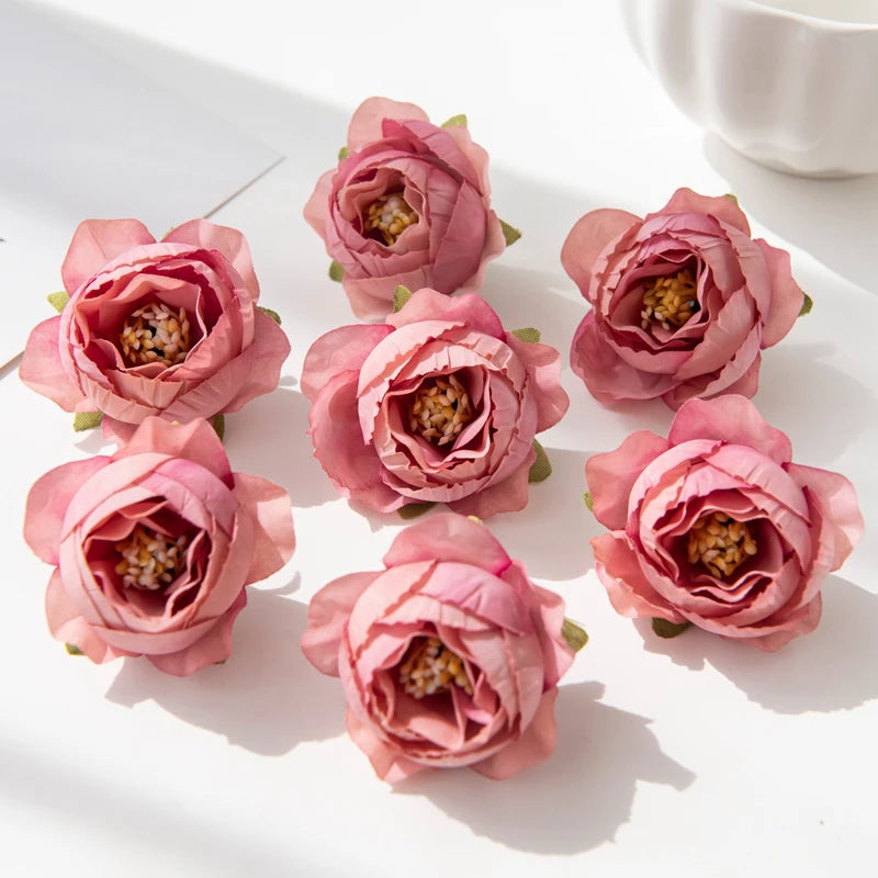 10/30Pcs Silk Artificial Rose Flowers – Wedding & Home Décor Artificial Silk Flowers Babs Fuchsia 30pcs
