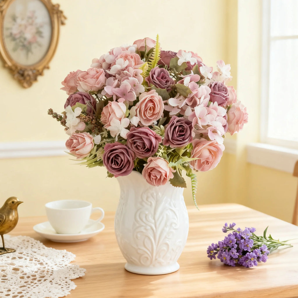 Silk Artificial Rose Bouquet – Wedding & Home Décor Gift Artificial Flower Bouquet Babs