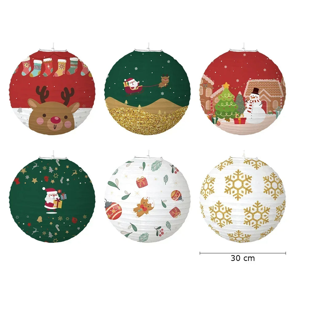 Holiday Paper Lantern Decor Set – Party & Christmas Ornaments Paper Lantern Set Babs