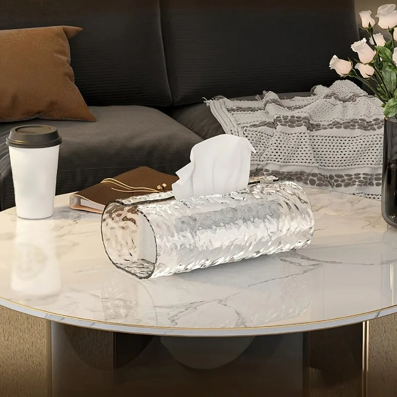 Oval Wavy Tissue Box Cover – Elegant Plastic Napkin Holder Tissue Box Cover Babs
