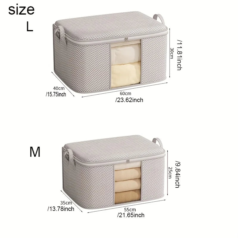 Large Foldable Quilt Storage Box – Waterproof & Clear Window Foldable Storage Box Babs