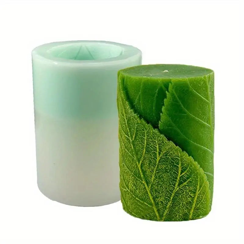 Silicone Cylinder Leaf Mold – Soap, Candle, Resin & Aroma Stone Silicone Craft Mold Babs