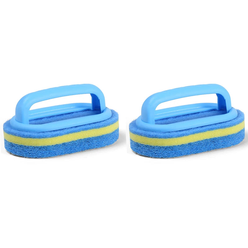 Sponge Scrub Brush with Handle – Bathtub, Tile & Kitchen Sponge Scrub Brush Babs 2Pcs