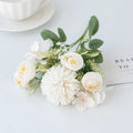 Artificial Silk Hydrangea Rose Bouquet | Home & Wedding Decor Artificial Flower Bouquet Babs WHITE 2 pcs