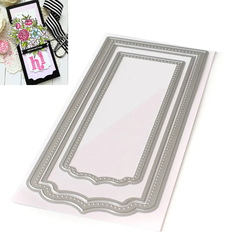 DIY Square Border Metal Cutting Dies for Scrapbooking & Paper Art Metal Cutting Dies Babs
