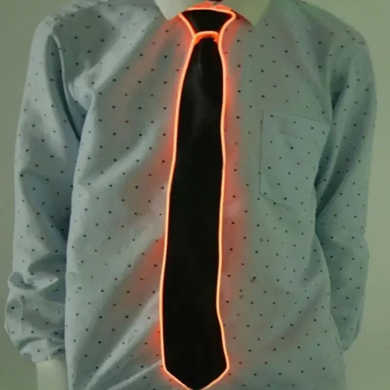 LED Light Up Necktie – Neon Glow Tie for Rave & Party LED Glow Necktie Babs