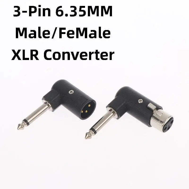 XLR to 6.35mm Adapter 3-Pin Balanced Audio Plug Male/Female Audio Adapter Babs