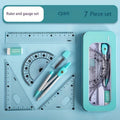 7-in-1 Measuring & Drawing Tool Set – Compass, Protractor, Ruler Drawing Tool Set Babs Blue