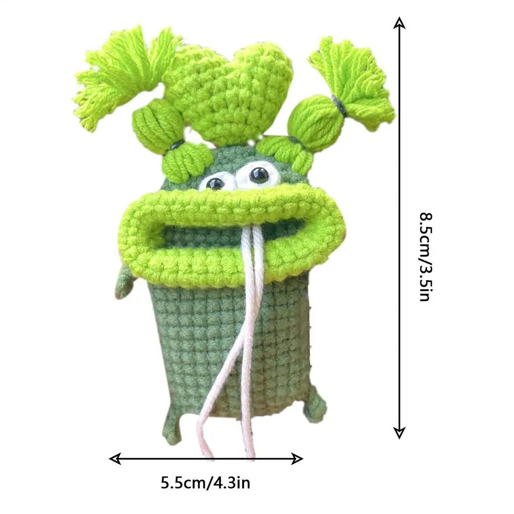 Handmade Crochet Sausage Mouth Key Cover – Cute Key Case Crochet Key Cover Babs B