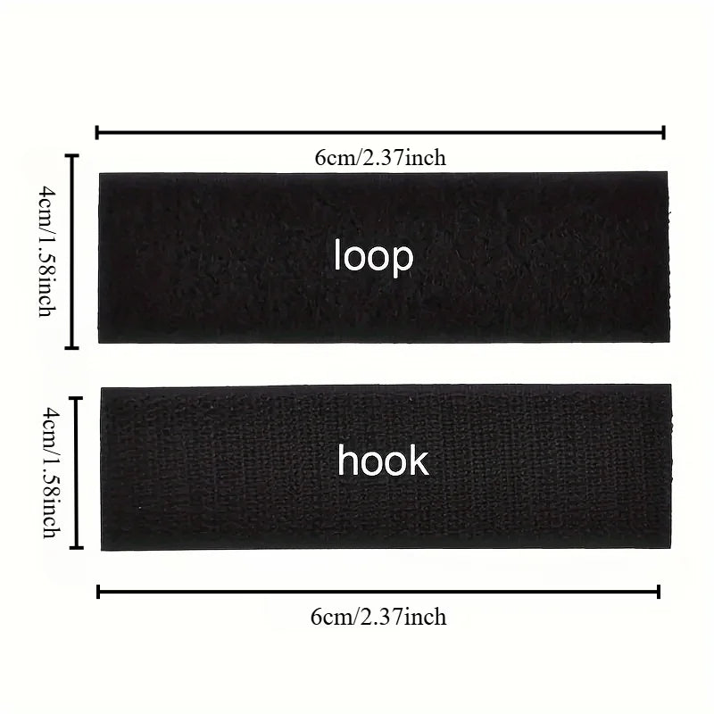 50-Pack Hook & Loop Self-Adhesive Tape – Non-Slip Fixer Hook & Loop Tape Babs