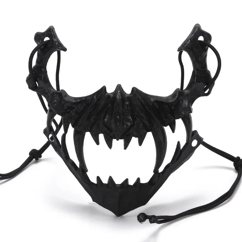 Halloween Skull Half Face Mask – Cosplay & Costume Prop Costume Face Mask Babs