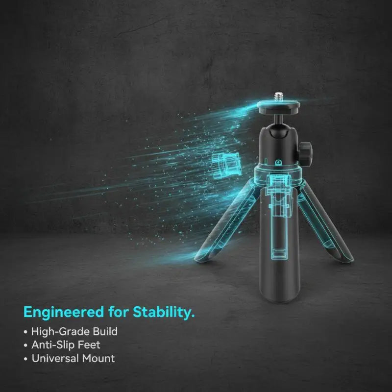 Mini Tripod for Action Cameras & Gimbal Stabilizers | 1/4" Mount Mini Camera Tripod Babs