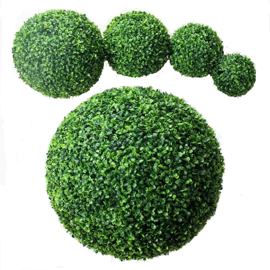 Artificial Topiary Grass Ball – Indoor & Outdoor Faux Plant Décor Artificial Topiary Ball Babs