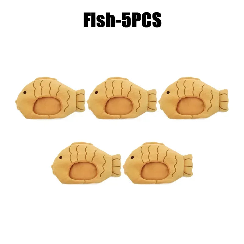 Plush Animal Hood Keychain DIY Craft Kit – Holiday Gift DIY Plush Craft Kit Babs Fish-5PCS
