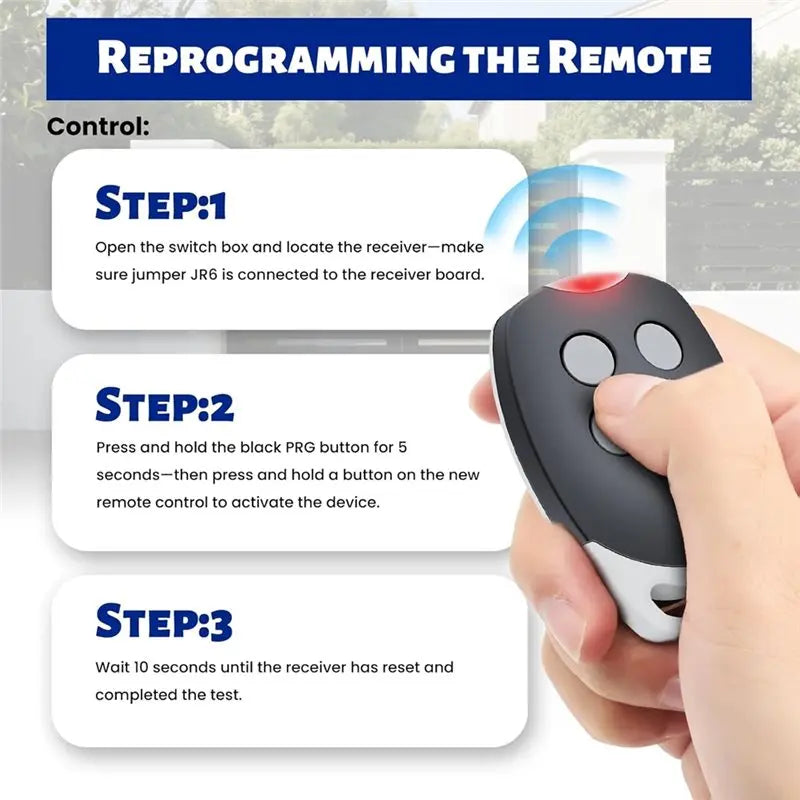 3-Pack 433.92 MHz Garage Door Remote for Ditec GOL4 BIXLG4 Garage Door Remote Babs