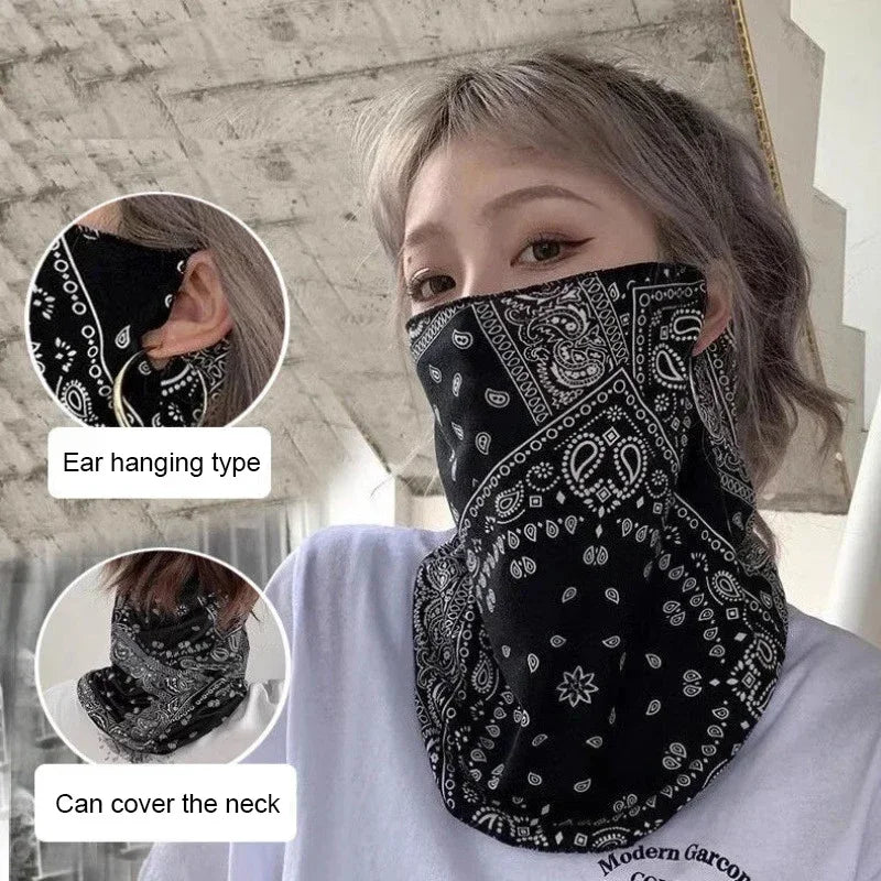 UPF 50+ Ice Silk UV Face Mask & Bandana Scarf – Unisex UV Bandana Scarf Babs