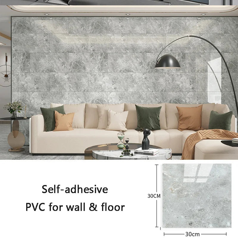 Self-Adhesive Marble PVC Floor & Wall Stickers 30x30cm Wall & Floor Stickers Babs CLS-090 10pcs-30x30cm