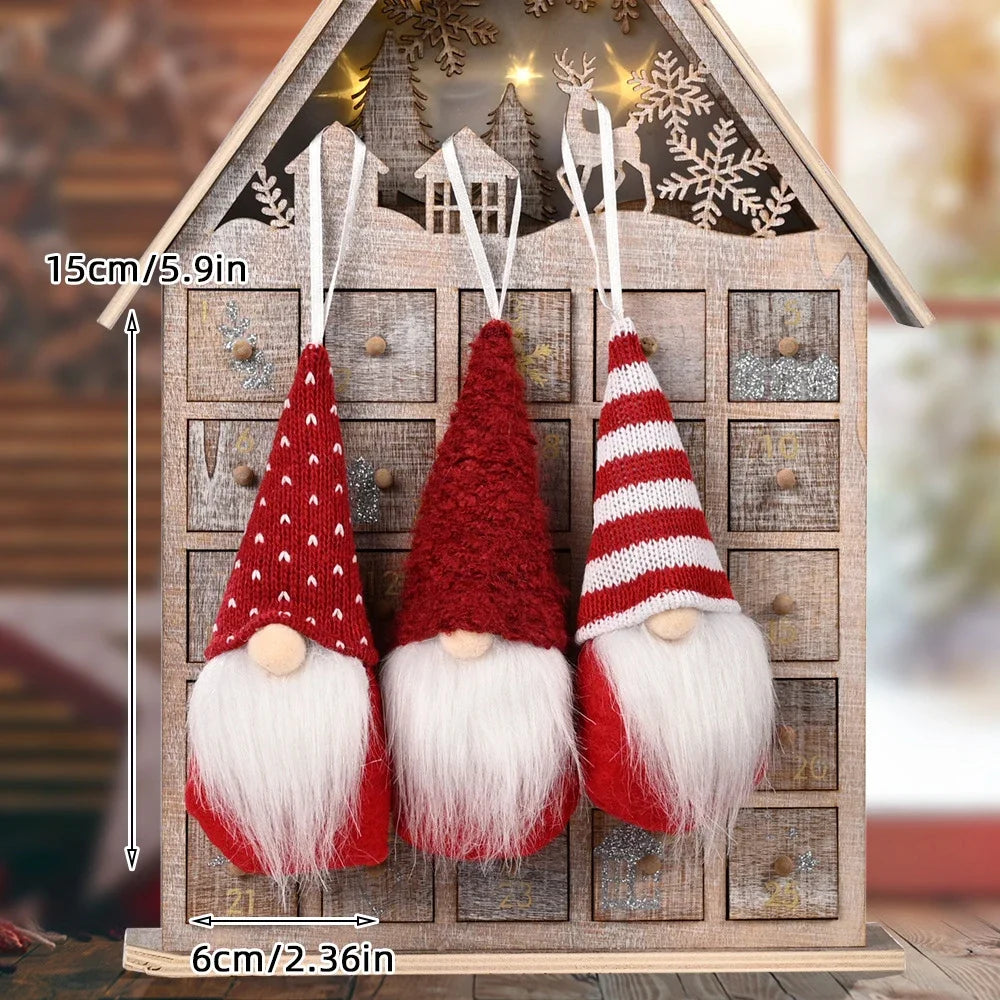 Christmas Gnome Elf Doll Pendants – Xmas Tree Ornaments 3/4 Pcs Christmas Tree Ornament Babs C 3pcs