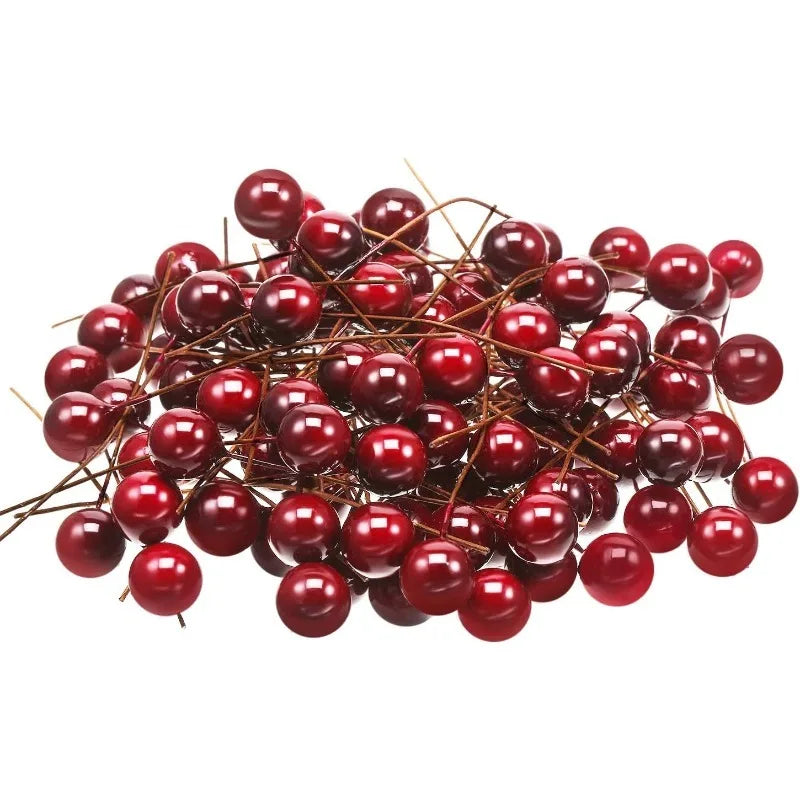 Artificial Holly Berry Stems for Christmas Wreaths & Crafts 50/100Pc Christmas Craft Stems Babs