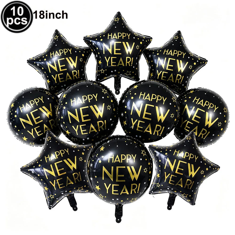 2027 New Year Foil Balloon Set – Gold, Silver & Champagne Party Foil Balloons Babs Chocolate As pictures show