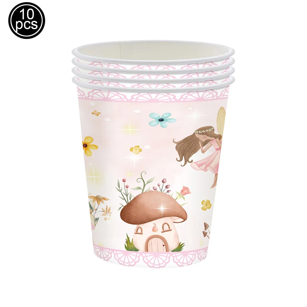 Fairy Party Supplies – Enchanted Garden Disposable Tableware Disposable Party Tableware Babs cups
