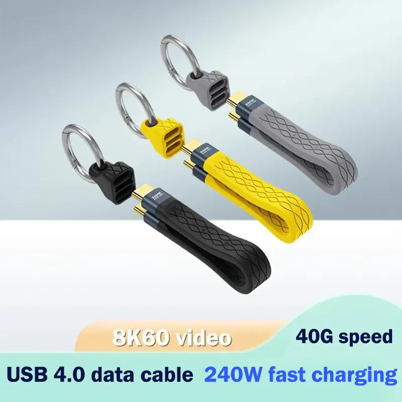 USB4 40Gbps Type-C Cable – PD 240W & 8K Video Keychain USB4 Type-C Cable Babs