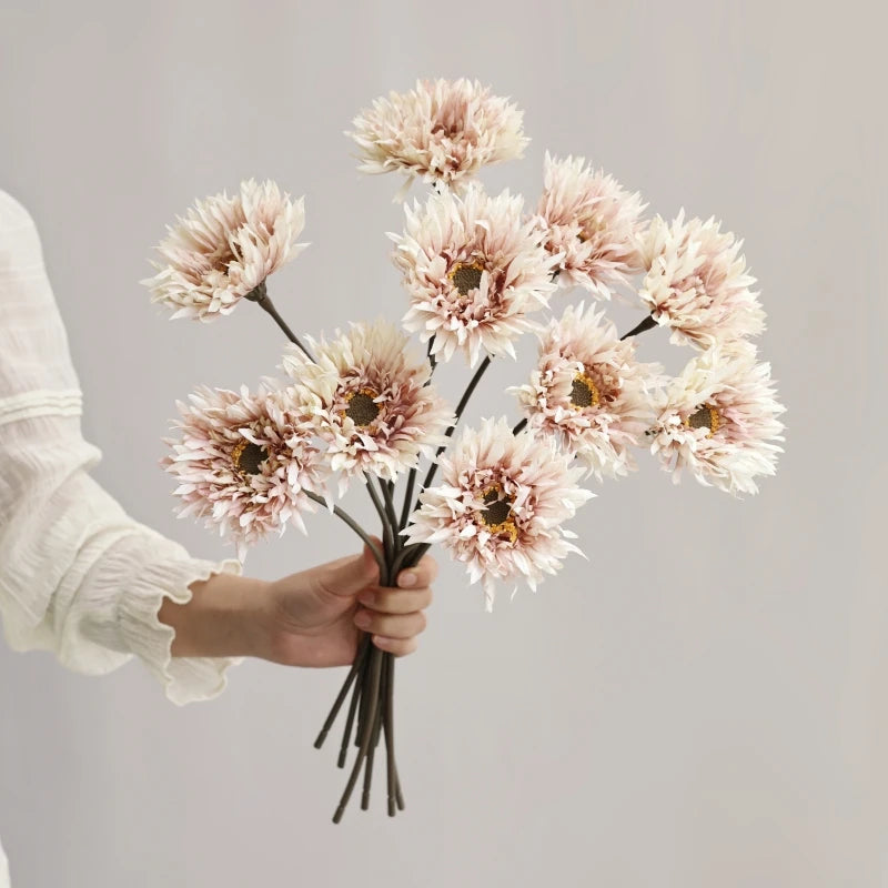 Artificial Silk Gerbera Bridal Bouquet – Wedding & Home Décor Artificial Flower Bouquet Babs Brown 1 PC