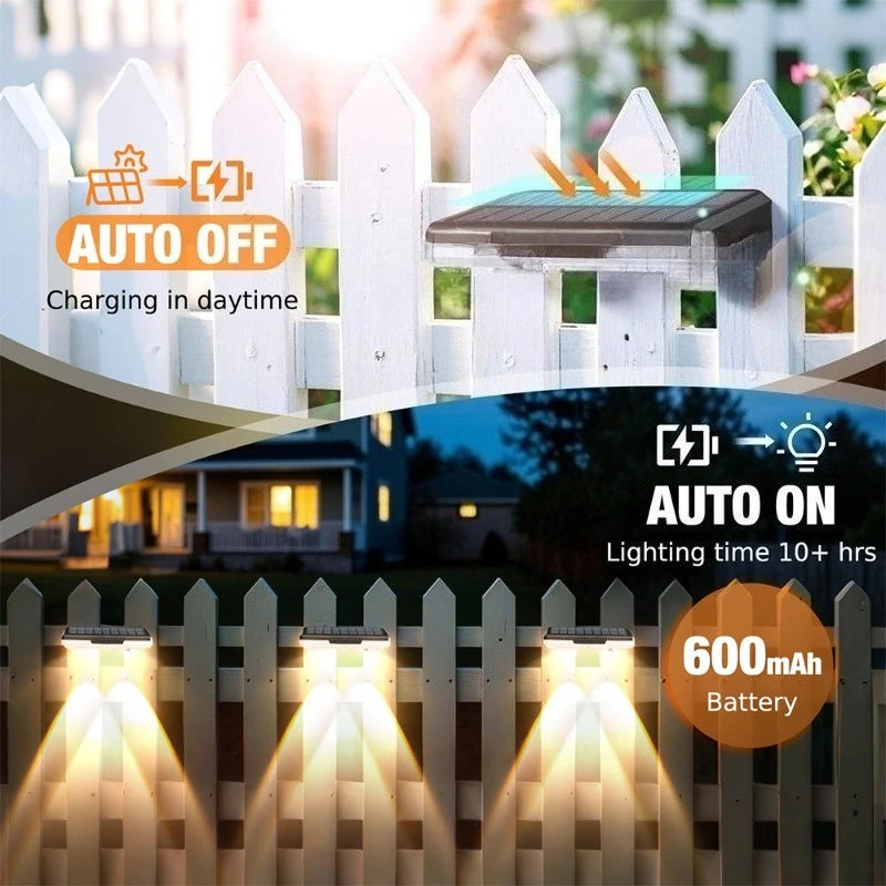 Solar LED Wall Lights 4-8PCS | 9 Modes IP65 Waterproof Outdoor Solar Outdoor Light Babs