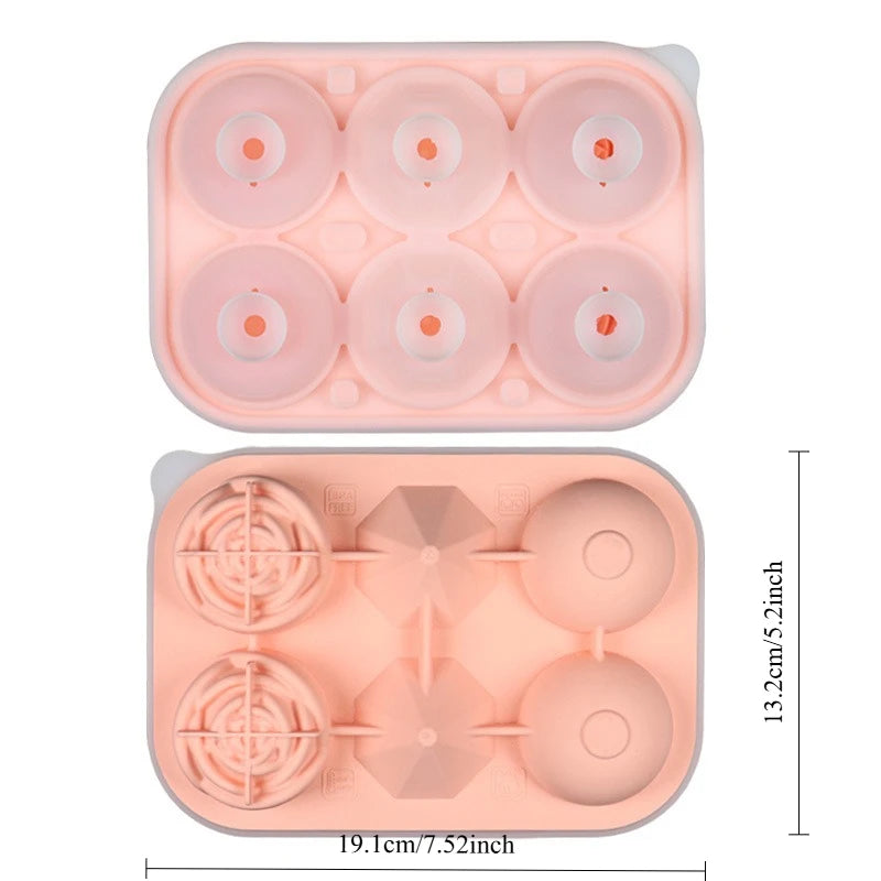 Silicone Ice Cube Mold – Rose, Diamond & Hockey Shapes Silicone Ice Mold Babs 1pc C