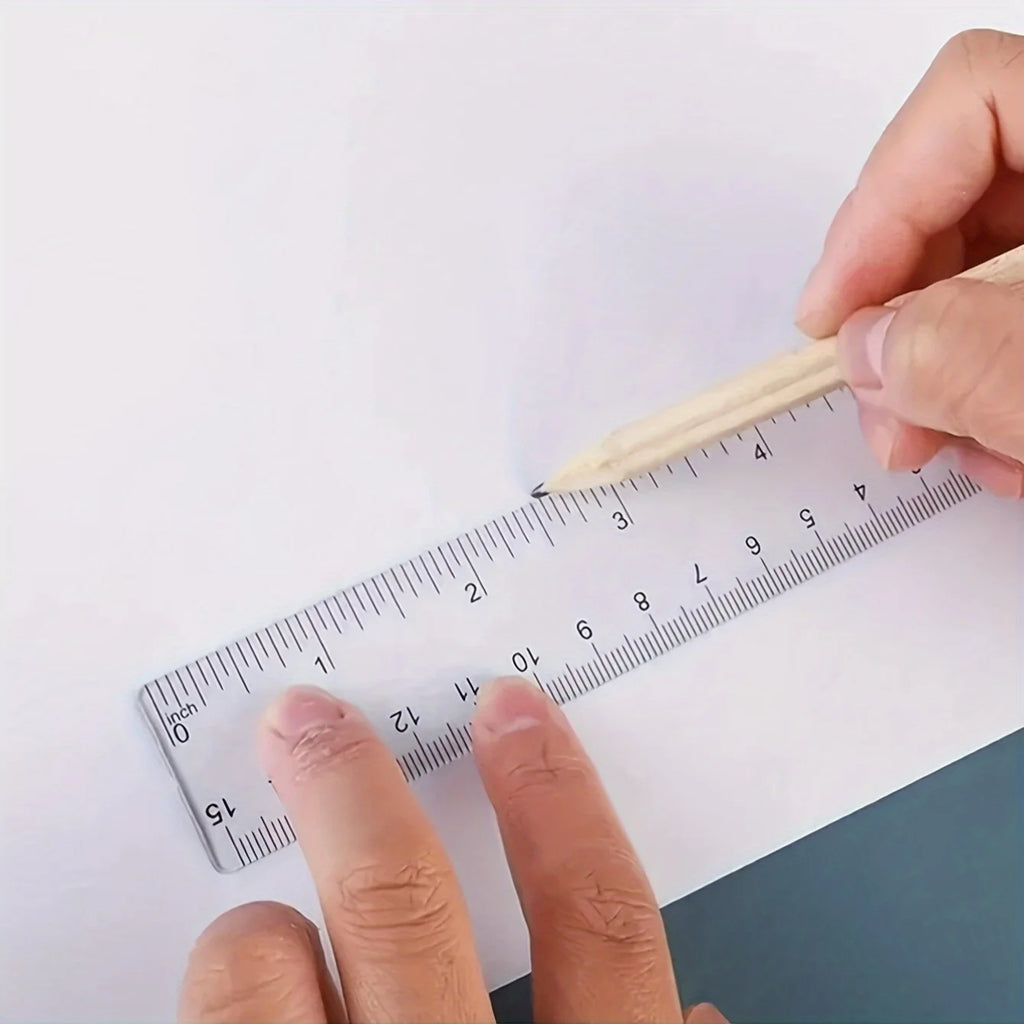 10-Pack Clear Plastic Straight Rulers – School & Office Supply Plastic Straight Ruler Babs