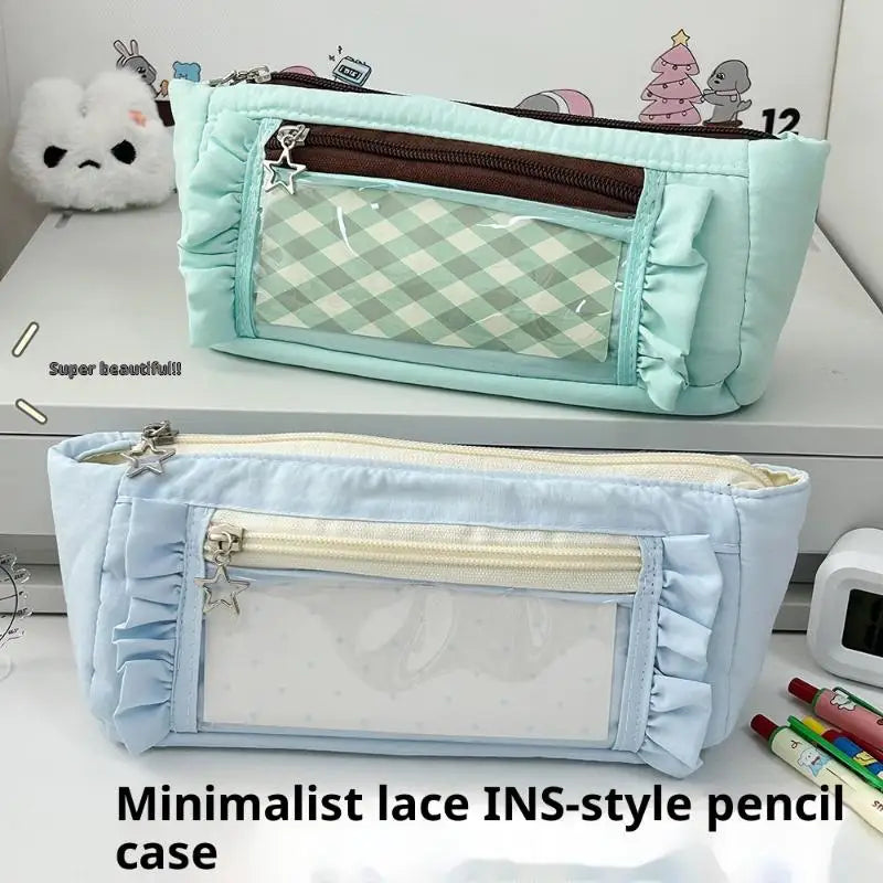 Large Capacity Pencil Case – Cute Canvas Pouch for School & Office Pencil Case Pouch Babs