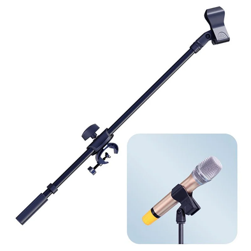Microphone Boom Arm Crossbar Extension Rod & Phone Clamp Microphone Boom Arm Babs Black 60100mm