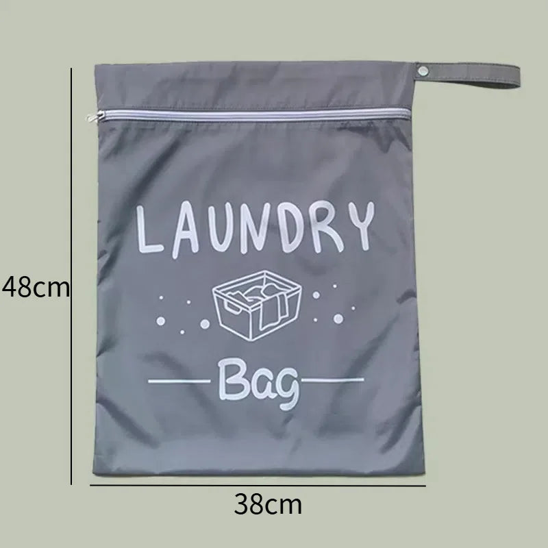 Waterproof Zippered Laundry Bag – Reusable Travel Wet Bag Waterproof Laundry Bag Babs Grey