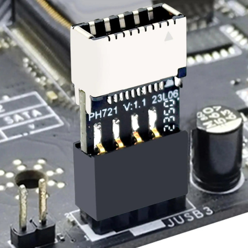 USB 2.0 9-Pin to Type-E Adapter for PC Front Panel USB-C Motherboard USB Adapter Babs