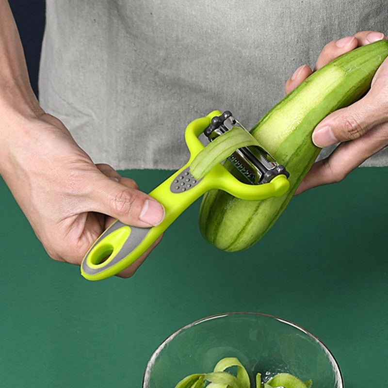 3-in-1 Rotary Vegetable Peeler & Grater – Stainless Steel Vegetable Peeler Grater Babs