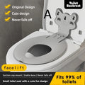 Foldable Cartoon Toilet Seat Cover – Washable & Fade-Resistant Toilet Seat Cover Babs A-Grey