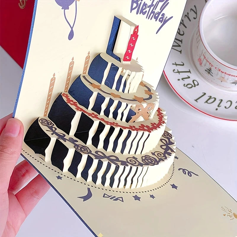 3D Pop-Up Birthday & Christmas Greeting Card with Envelope Pop-Up Greeting Card Babs