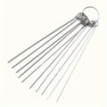 10-Pc Stainless Steel Shower Head Cleaning Brush Set Shower Cleaning Brush Babs silvery