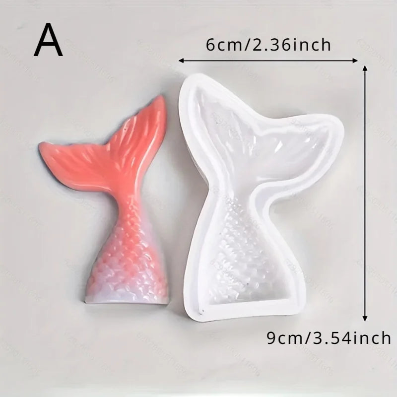 Mermaid Tail Silicone Mold – Resin, Cake & Soap Crafting Silicone Craft Mold Babs A