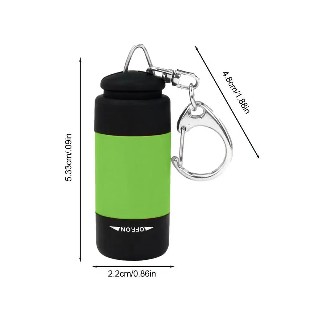 LED Mini USB Rechargeable Keychain Flashlight – Waterproof Keychain Flashlight Babs Green